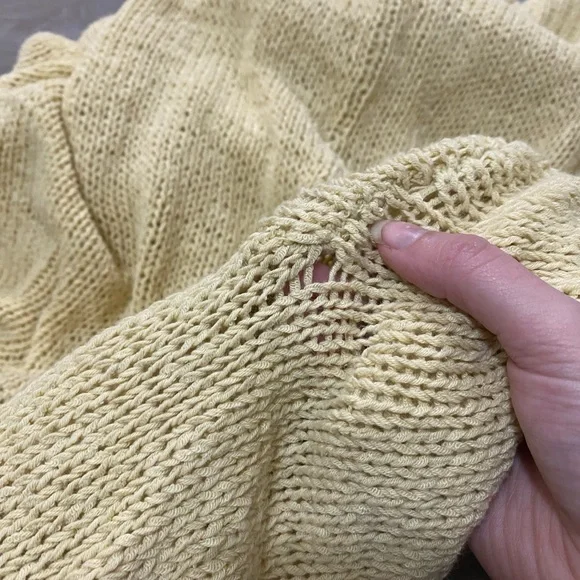 Free People FP Beach Loose Knit Sandra Sweater Hooded Button Baggy Cardigan M - Picture 6 of 10